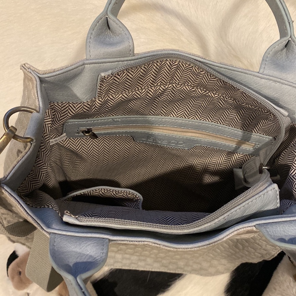 Jen & Co "Hannah Checkered Satchel" bag vegan leather - Picture 9 of 9
